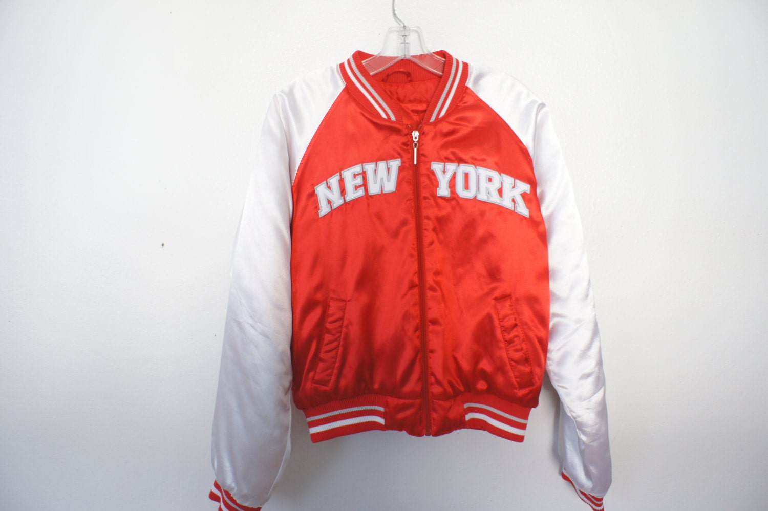 Red Varsity Letterman Jacket New York size Small