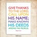 Make known His deeds. Psalm 105:1. 8x10in  DIY Printable Christian Poster. PDF.Bible Verse.