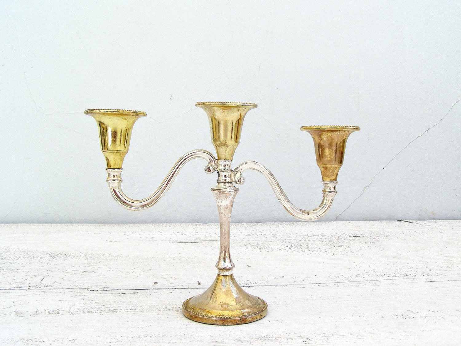 Art Deco Candelabra, Mid Century classic Tableware, wedding gift, Holiday Party, Traditional table decoration, Coattage chic