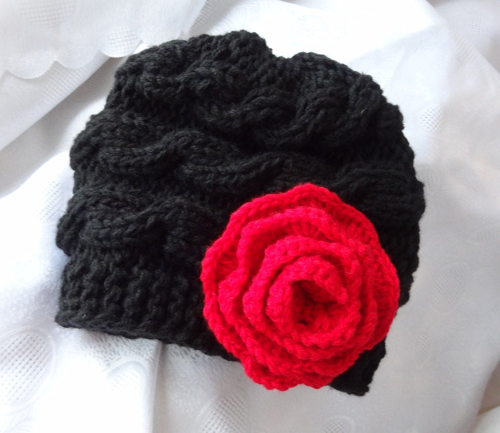 Baby Girl Hats, Photo Prop Hat, Newborn Girl Hat, Knit Newborn Hat, Newborn Knit Hats, Knit Baby Hat, Baby Hats, Photo Prop hat, Flower
