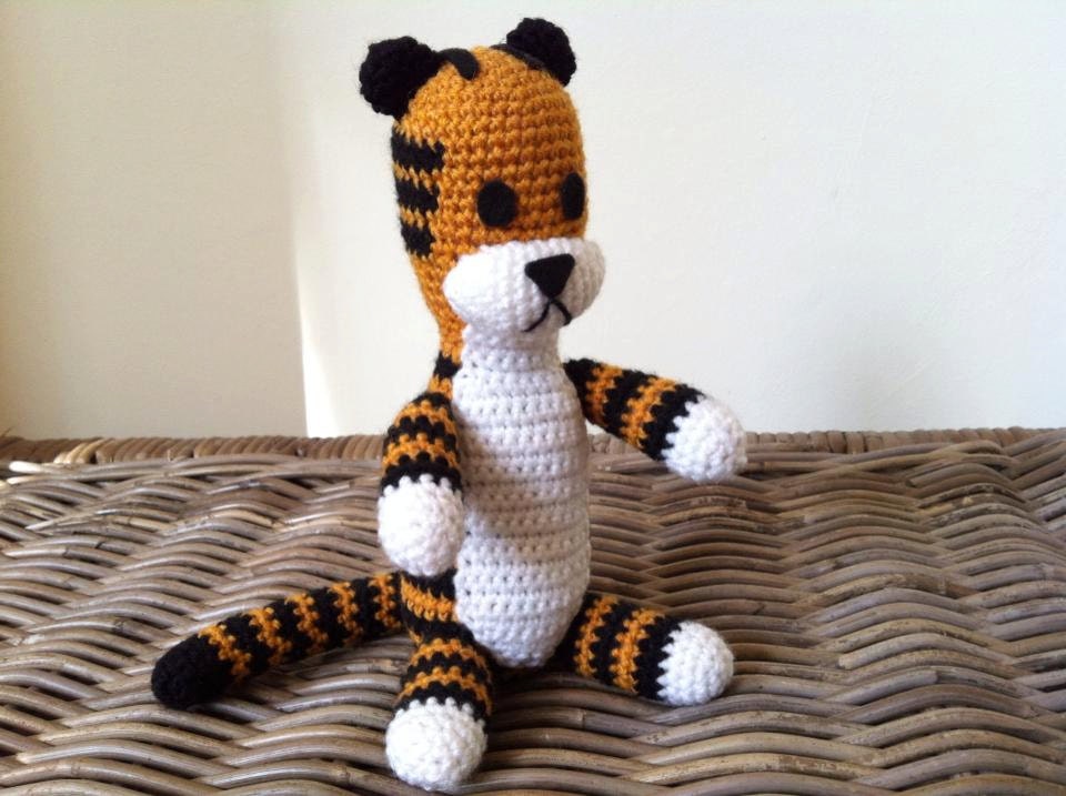 Harold the tiger plush doll version crochet amigurumi (inspired by Calvin and Hobbes)