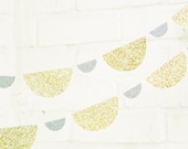 The Glam Scallop Garland, Wedding Garland, Gold and Silver Glitter, Wedding Shower, Baby Shower, Birthday Decoration