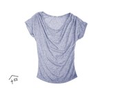 Drapey Jersey Top in Slate Blue- PREORDER Small, Medium, Large