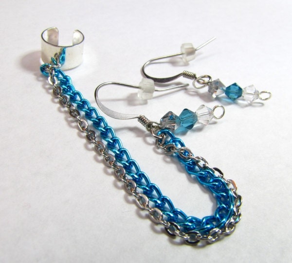 Swarovski Chain EarCuff/Earrings