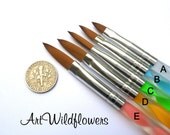 Nail Tools - Builder Brushes for Acrylic Nails & 3D Nail Art - Choose One Brush