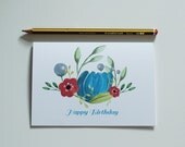 NEW - 'Happy Birthday' - Floral Greetings Card