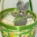 Knitted Baby Bunny--Grey