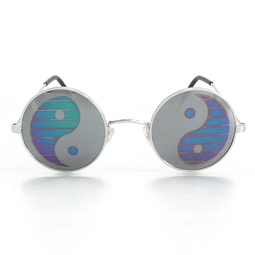 Chaos & Order Retro Round Mirror Sunglasses / Free Ship USA