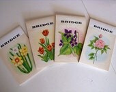 Vintage Bridge Tally Pads Complete Unused 1940s Original Box