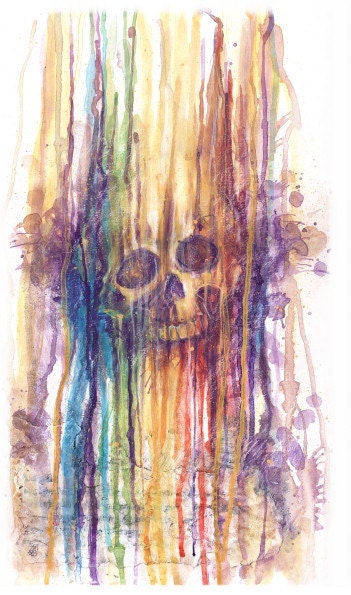 Rainbow skull - PRINT A3