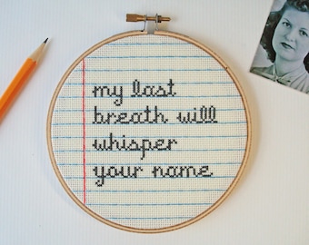 Love Letter No.1 cross stitch