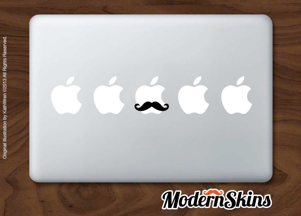 Laptop Apples - Set of 5 decals - FREE SHIP