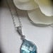 Aquamarine necklace - Sterlings Silver - Bridal Jewelry - March Birthstone - Bridesmaids - gift -