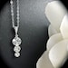 Rhinestone necklace - past, present, future - Sterling Silver - Clear Crystals - Bridal - Anniversary -  gift - Trio - infinity -