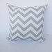 Grey and White Zig Zag Chevron Pillow Cover - 18" x 18"
