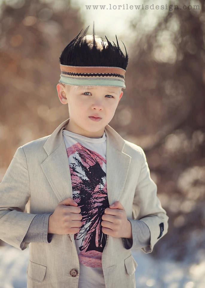 Zippered Chevron Feather Headdress