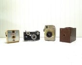 Vintage Camera Collection Kodak Brownie Bull's Eye Gold Brownie 2A Box Argus C3 Matchmatic Imperial Satellite 127 Four Vintage Cameras