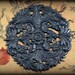 Black Brass Filigree - Large Round Filigree Brass Stamping - Matte Black - Ornate Beautiful Details - Dark Brass