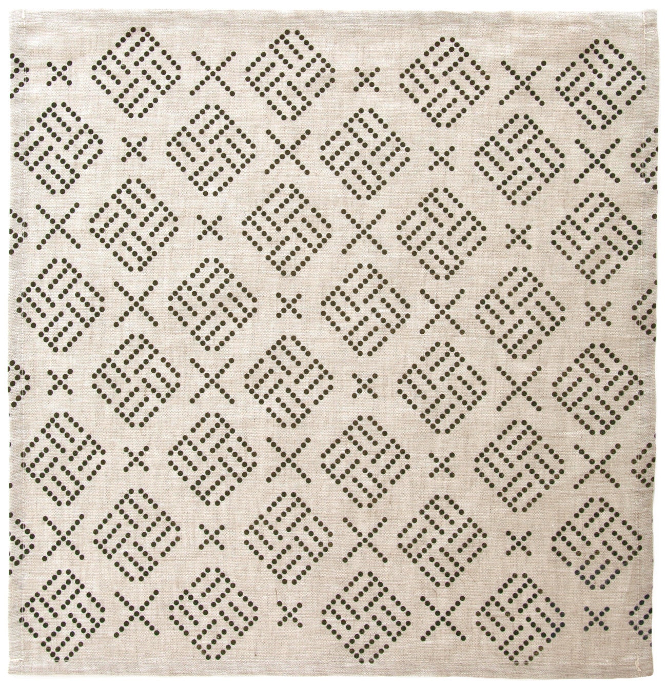 Modern Dots Napkin Set for Two - Natural
