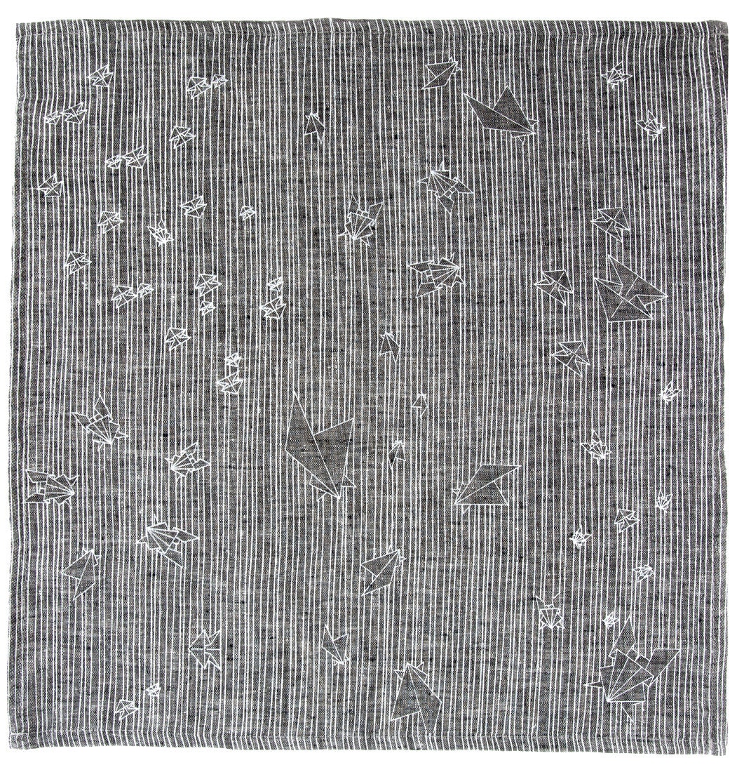 Origami Napkin Set for Two - Gray