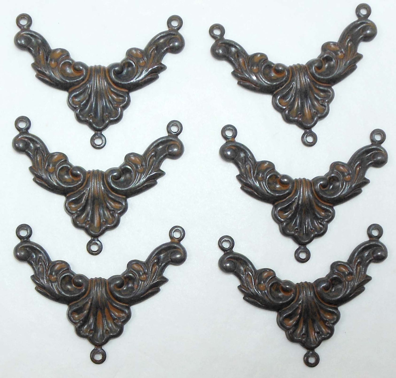 Swag Connector Pendant, Rusty Black, Art Nouveau Style, Item03588