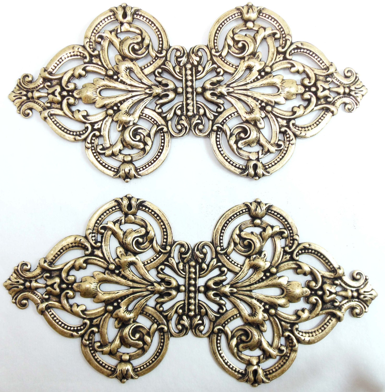 Cut Out Tapered Bracelet Plaque, Brass Ox, Dark Brass, Item03771