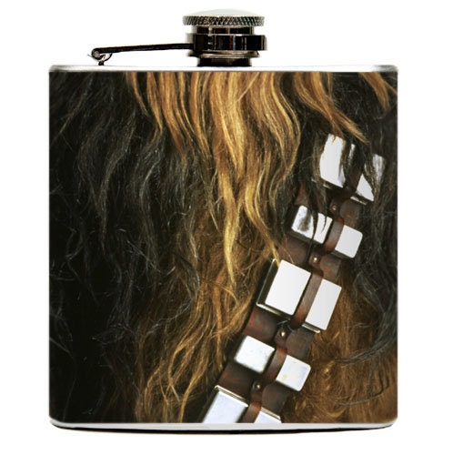Chewbacca Liquor Drinking Flask. Chewy Star Wars featured on this Flask 6oz