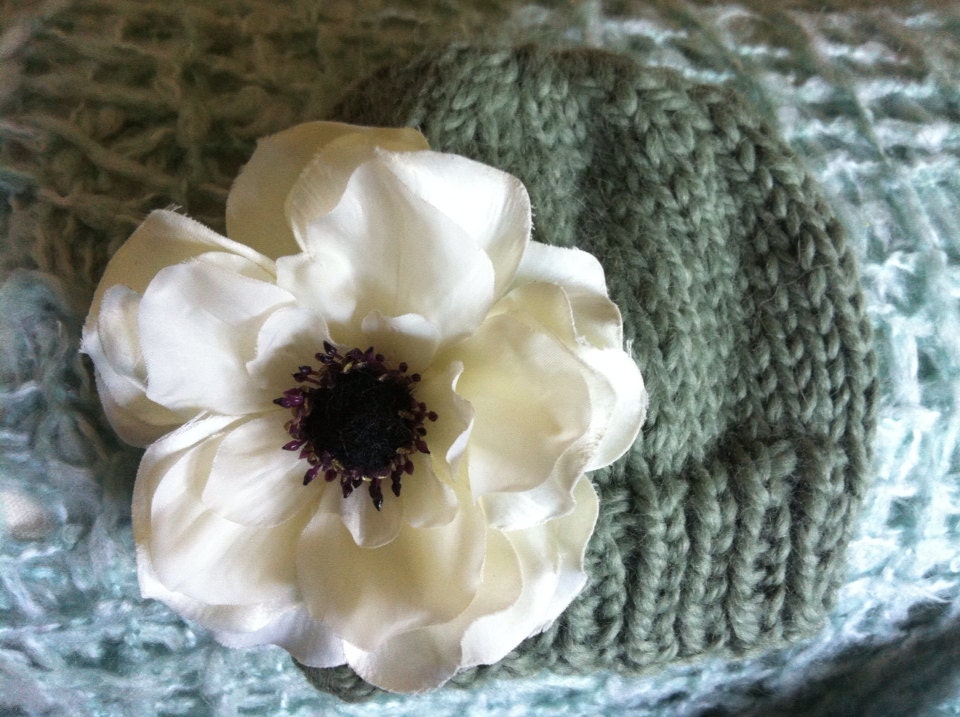 Spring bloom baby hat