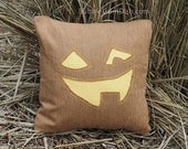 JACKIE Jack o Lantern Pumpkin Pillow Cover Cute Halloween Decor