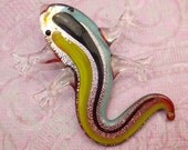 2.5 in Long Big Lampwork Glass Gecko Bead Pendant  (1 Piece ) - Jewelry Supplies crafts -KarPenaEnterprises