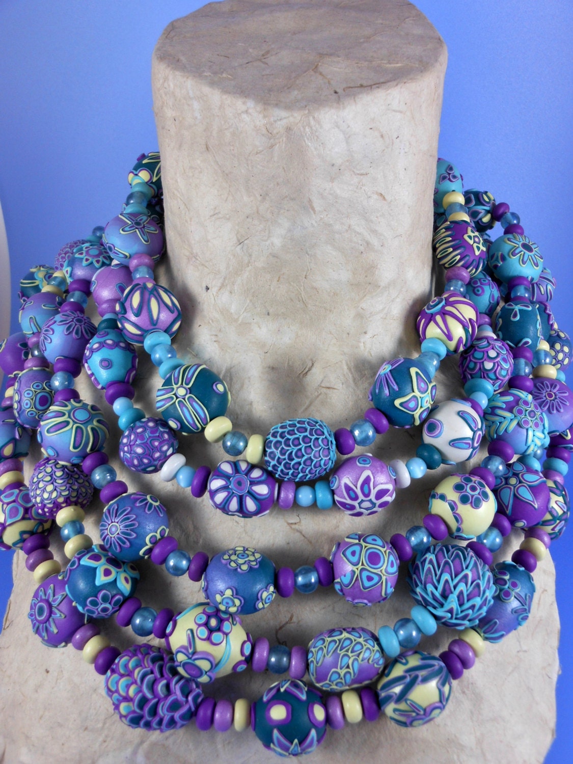 Sundari Spring (Beautiful Spring) necklace-several strands shown in photo