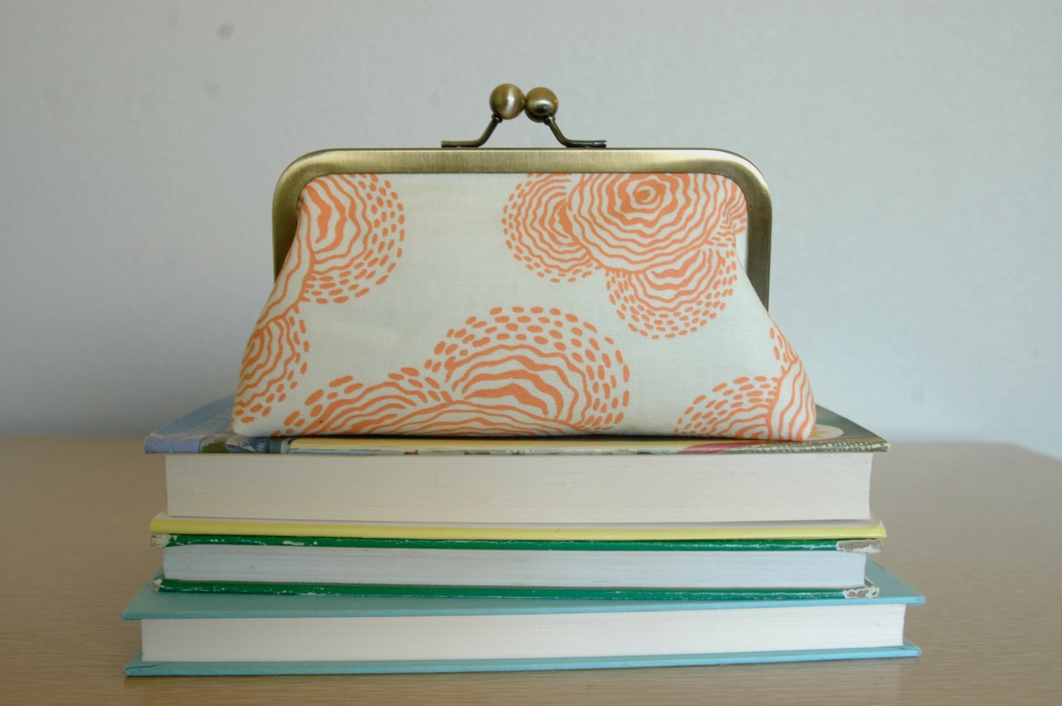 orange poppy clutch