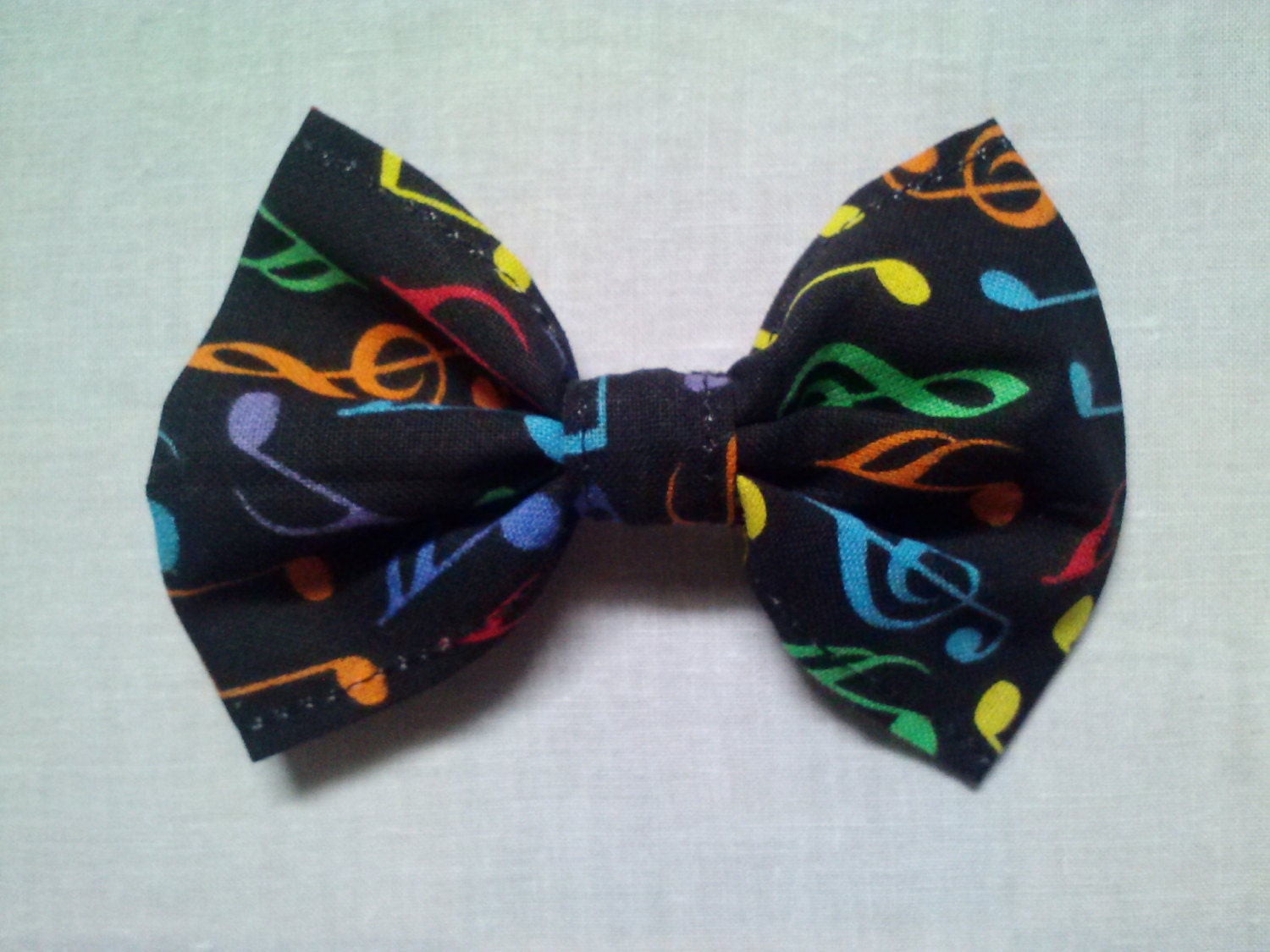 Rainbow Music Notes Bow Hair Clip (Set of Two)