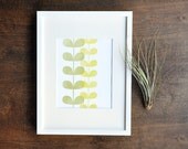 Fern Art Print - Yellow and Green - 5x7, 8x10