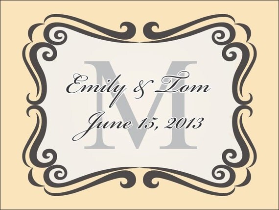 50 4x3 Floral Wedding Favor / Welcome Bag Labels/Stickers Il_570xn