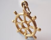 Ship's Wheel Vintage 9ct Gold Charm
