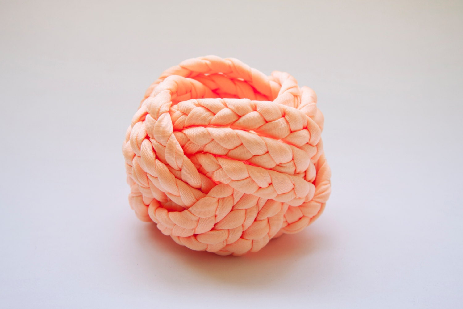 one peach pink vintage woven fabric bracelet, large cuff, TWO AVAILABLE