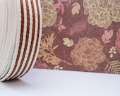 Cotton Strap, Tote Bag Handles, Webbing - Brown Stripe
