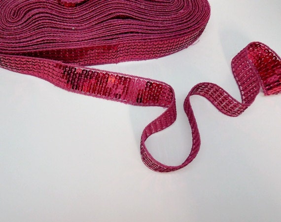 Sequin Trim, Sequin Ribbon, Glitter Ribbon - 2 yards