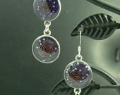 Orgone Energy Earrings - Amethyst Gemstone Dangle Earrings - Positive Energy Generator - Artisan Jewelry