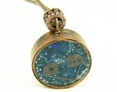 Orgone Energy Copper-Leather-Lapis Lazuli Mens Necklace - Recycled - Reclaimed - Eco Friendly Jewelry - Unisex Necklace - Artisan Jewelry