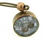 Orgone Energy Copper-Leather-Purple Amethyst Mens Necklace - Recycled - Reclaimed - Eco Friendly Jewelry - Unisex Necklace - Artisan Jewelry