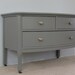 Antique Gray Dresser with Brass and Mother of Pearl Knobs