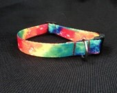 Tie-Dye Nylon Dog Collar (size small)