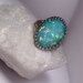 Fantasy Fairytale Underwater Ring - Turquoise With Rainbow Shimmer - Adjustable