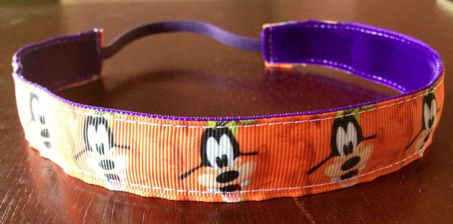 NOODLE HUGGER Non slip ribbon headband - goofy - 7/8 inch (running, working out, everyday: women and girls)