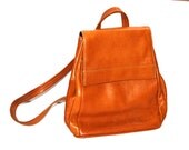 90s light brown leather Tignanello bag   Organizer handbag  backpack  Perfect Unisex  Gift