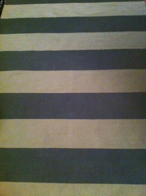 Striped Rug, 5x7 Gray