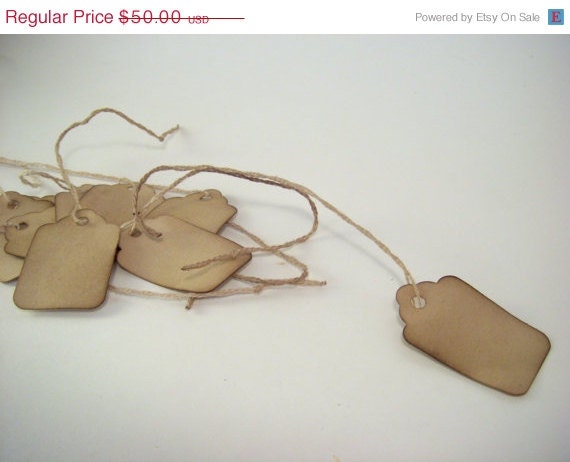 ON SALE 15% off Vintage Aged Look Hand-Dyed Tags (200) Il_170x135