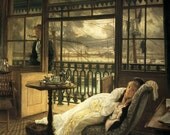 Gorgeous Interior Painting Art Print--Passing Storm by James Tissot 1876